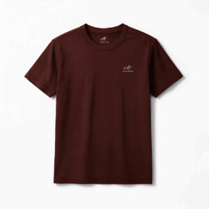 PLAIN ROUND NECK BROWN T-SHIRT