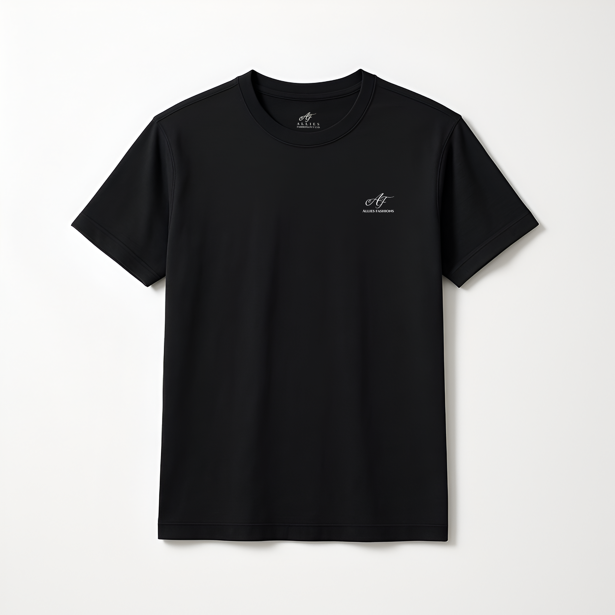 PLAIN ROUND NECK BLACK T-SHIRT