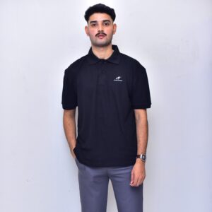 PLAIN POLO SHIRT-BLACK