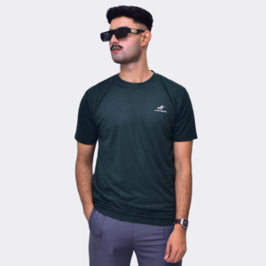 Plain Round Neck Hunter Green T-shirt