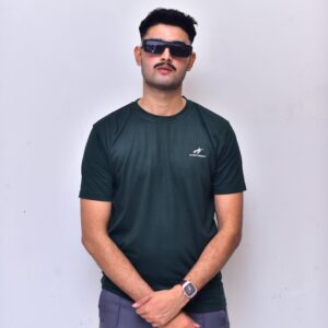 PLAIN ROUND NECK HUNTER GREEN T-SHIRT