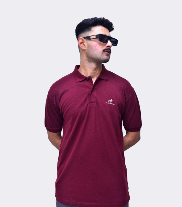 PLAIN BURGUNDY POLO SHIRT