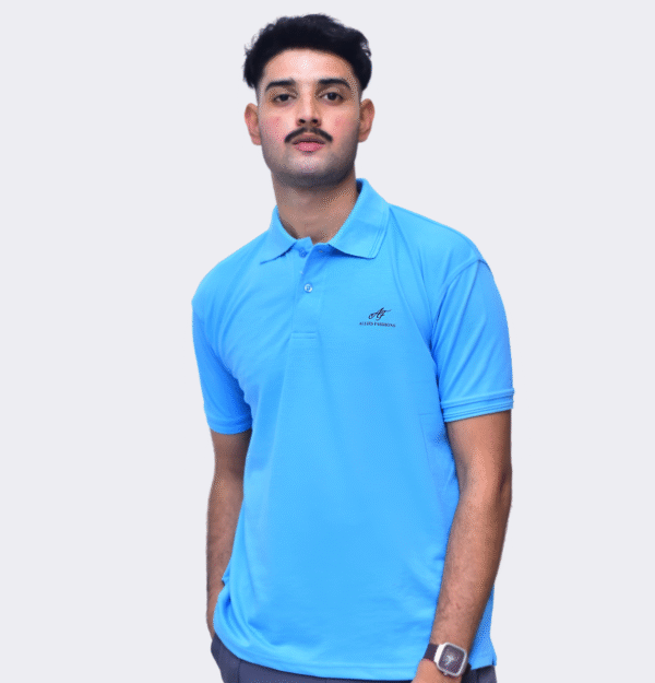 PLAIN SKY BLUE POLO SHIRT
