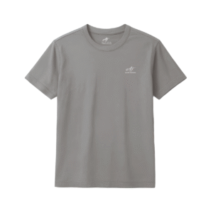 PLAIN ROUND NECK STEEL GREY T-SHIRT