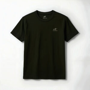 PLAIN ROUND NECK OLIVE T-SHIRT