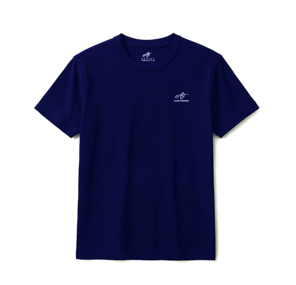 PLAIN ROUND NECK NAVY BLUE T-SHIRT