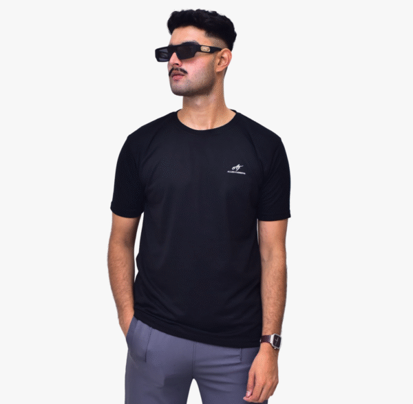PLAIN ROUND NECK BLACK T-SHIRT