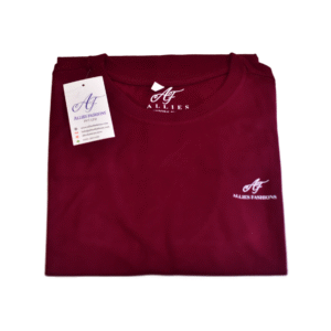 Plain Round Neck Burgundy T-shirt