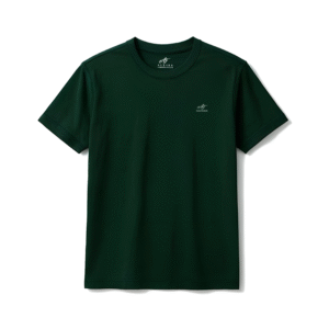 PLAIN ROUND NECK HUNTER GREEN T-SHIRT