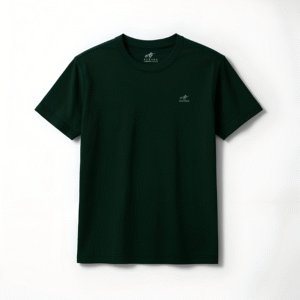 PLAIN ROUND NECK HUNTER GREEN T-SHIRT