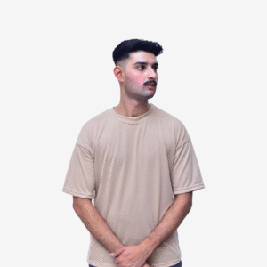 ROUND NECK DROP SHOULDER-CREAM